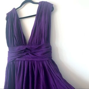 Purple open back dress